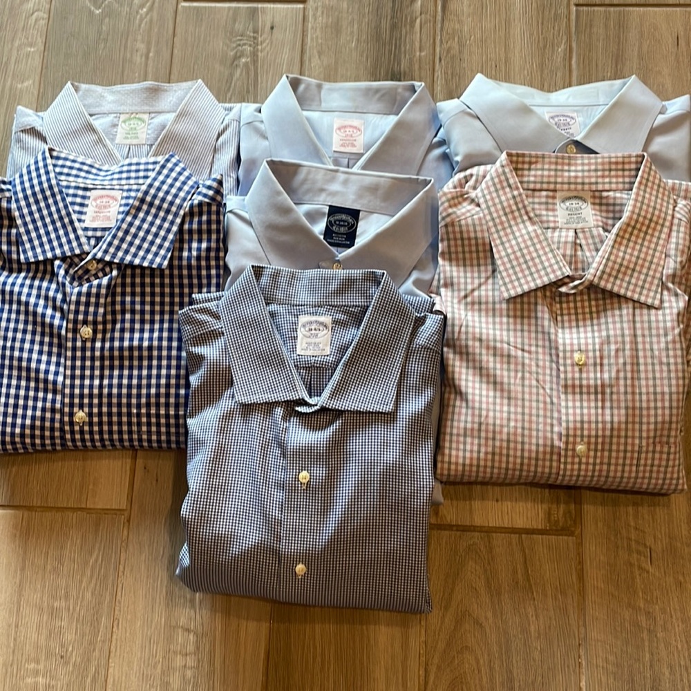 Lot of 7 Brooks Brothers non-iron dress shirts
